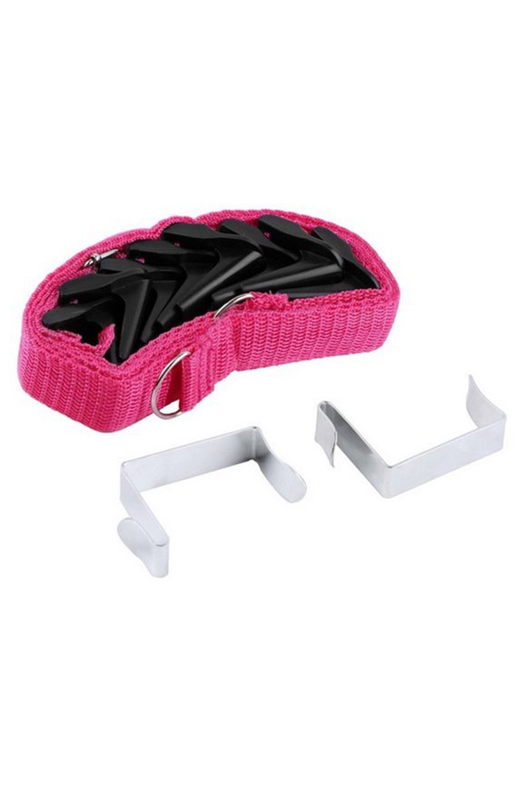 Hat Rack, Adjustable Cap Rack with 8 Hooks and 2 Buckles, Hat Organizer Hat Rack for Wall Door Closet, Hat Hanger Storage for Baseball Caps,Coat and Hat Hook Holds