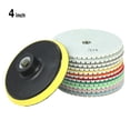thumbnail image 1 of 11pcs 4" Diamond Polishing Pads Grinding Disc + 1pc Backing Pad for Granite Marble Stone Ceramic Tile Concrete, 1 of 7