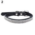 thumbnail image 2 of Cheers.US 3 Row PU Leather Rhinestone Diamante Dog Collar Soft Bling Cat Puppy Small Pet, 2 of 7