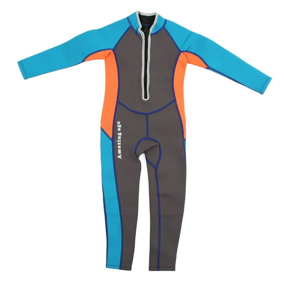 Traje de neopreno para niños, traje de baño de manga larga con protección solar para mantener el calor, para niños y niñas, surf, natación, talla 12 YUNYI BRAND  Deportes