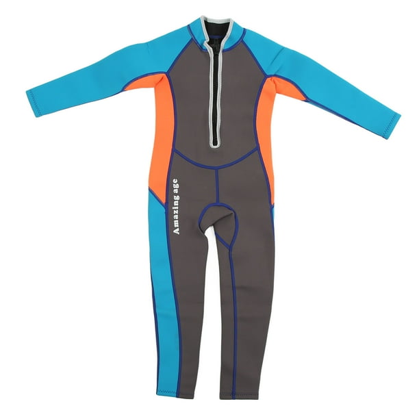 Traje de neopreno para niños, traje de baño de manga larga con protección solar para mantener el calor, para niños y niñas, surf, natación, talla 12 YUNYI BRAND Deportes
