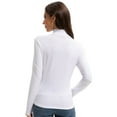 thumbnail image 5 of Women Mock Neck Long Sleeve Shirt Slim Fit Tops Base Layer Soft Lightweight Stretch Undershirts, 5 of 6
