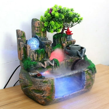 Rockery Fountain Goldfish Waterfall Feng Shui Water Sound Indoor Desktop Decor