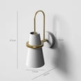 thumbnail image 2 of E27 Sconce Light Modern Nordic Macaron Wall Sconce Interior Industrial Loft Decor Iron Horn Wall Sconce, Pasillo Dormitorio Sala de estar Comedor Hotel (Blanco) Ofspeizc HY-2011, 2 of 5