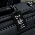 thumbnail image 4 of Dogs are the Best People Funny Humor Rectangle Leather Luggage Card Suitcase Carry-On ID Tag, 4 of 8