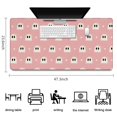 thumbnail image 5 of Long Mouse Pads for Desk,Pink Halloween Ghosts Desk Mats on Top Of Desks, Desk Mouse Pad Extra Large with 3mm Non-Slip Base and Stitched Edge for Gaming,Office,Work,Home 47.3x23.6in, 5 of 5