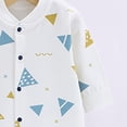 thumbnail image 4 of Akiihool Girl Baby Clothes Newborn Baby Girl Football Clothes Bubble Romper Sweatshirt Romper Fall Cute One Piece Outfit Blue,6-9 Months, 4 of 6