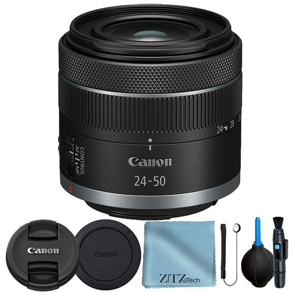 Canon RF 24–50mm f/4.5–6.3 IS STM Lens – Full-Frame RF Mount, Image Stabilization, Compact Zoom for EOS R8, R6 II, R50   Cleaning Kit   ZeeTech Accessory Bundle