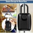 thumbnail image 4 of Secure Key Box, Wall Mounted Key Box, Wall Mounted Key Box, Coded Key Box, Secure Key Box with Hook for Home School Office Factory, (Black), 4 of 5