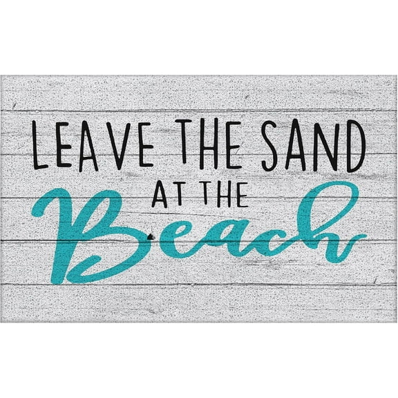 Leave The Sand at The Beach Mats for Front Door Entry Front Porch Doormat Non-Slip Carpet Rugs Floor Mat Decorative for Home Bathroom Kitchen Indoor 16x24 Inch
