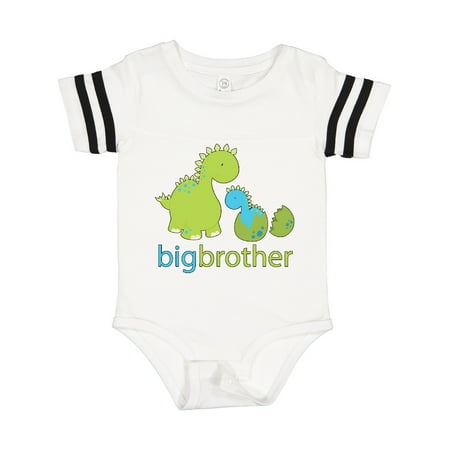 

Inktastic Happy Dinosaur New Big Brother Gift Baby Boy Bodysuit