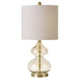 thumbnail image 3 of Pemberly Row Contemporary Glass and Fabric Table Lamps in Gold (Set of 2), 3 of 9