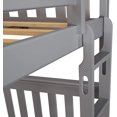 thumbnail image 2 of BEDSMART Solid Wood Twin Over Twin Bunk Bed | Gray, 2 of 7
