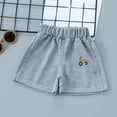 thumbnail image 3 of Linfrsh Boys Graphic Shorts Boys Shorts Fashion Summer Elastic Solid Toddler Outwear Casual Loose 2025 Kids Shorts with Pocket(Grey,Size 2-3 T), 3 of 6