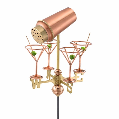 Good Directions Martini with Glasses Garden Weathervane by Good Directions
