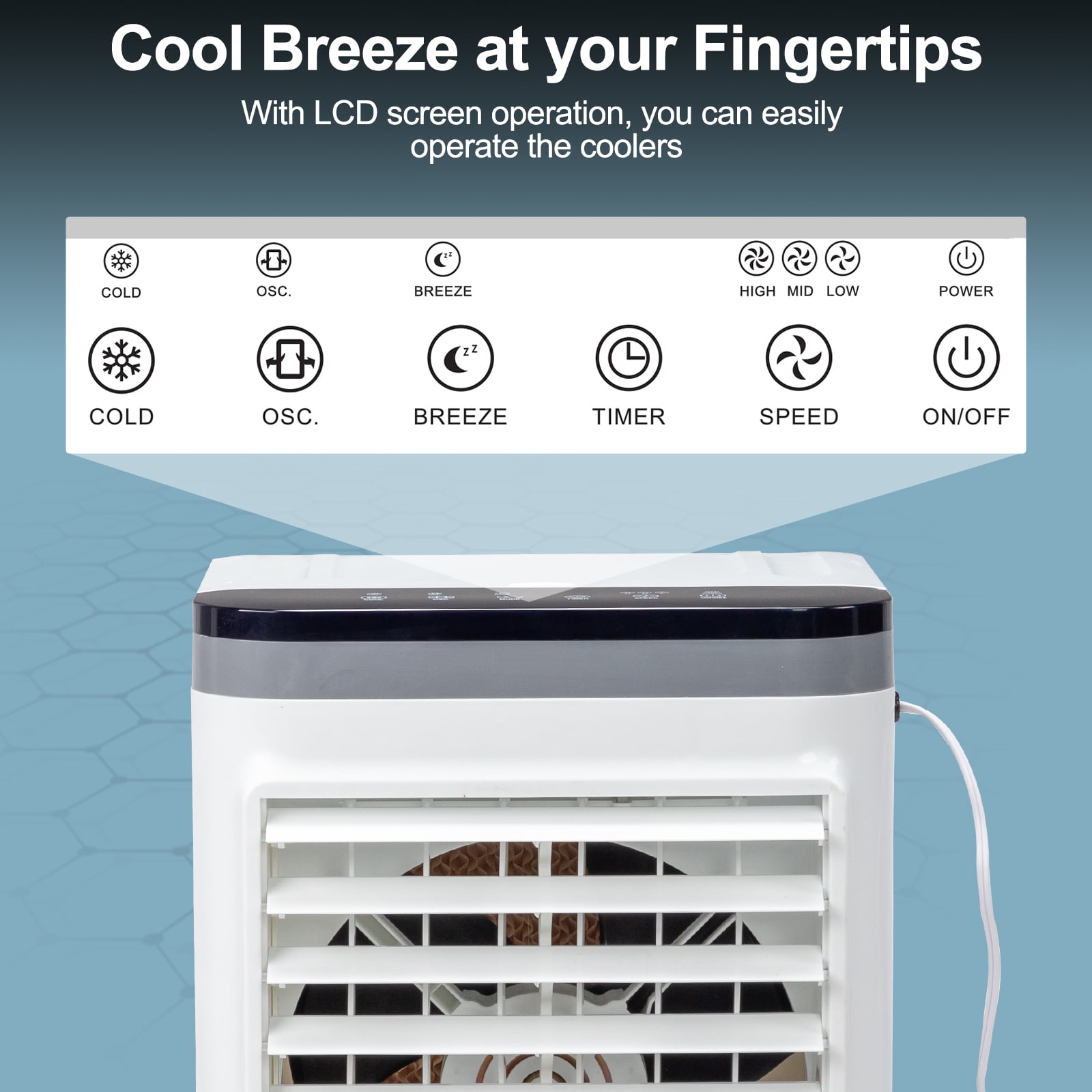 3 in 1 Portable Evaporative Cooler,720R Indoor Outdoor 461CFM Air Cooler with Remote, Copper motor, 5.28 Gal Water Tank & Scroll Casters, 4 Ice Packs, 12H Timer Settings