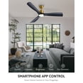 thumbnail image 4 of Bestco 52" 3-Blade Smart Ceiling Fan with Light Remote Control & Reversible Motor Black, 4 of 12