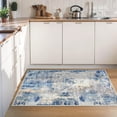 thumbnail image 2 of Arogan Modern Abstract Washable Rug for Living Room, Bedroom, Dining Room, Children's Playroom, Blue, 2' x 3', 2 of 6
