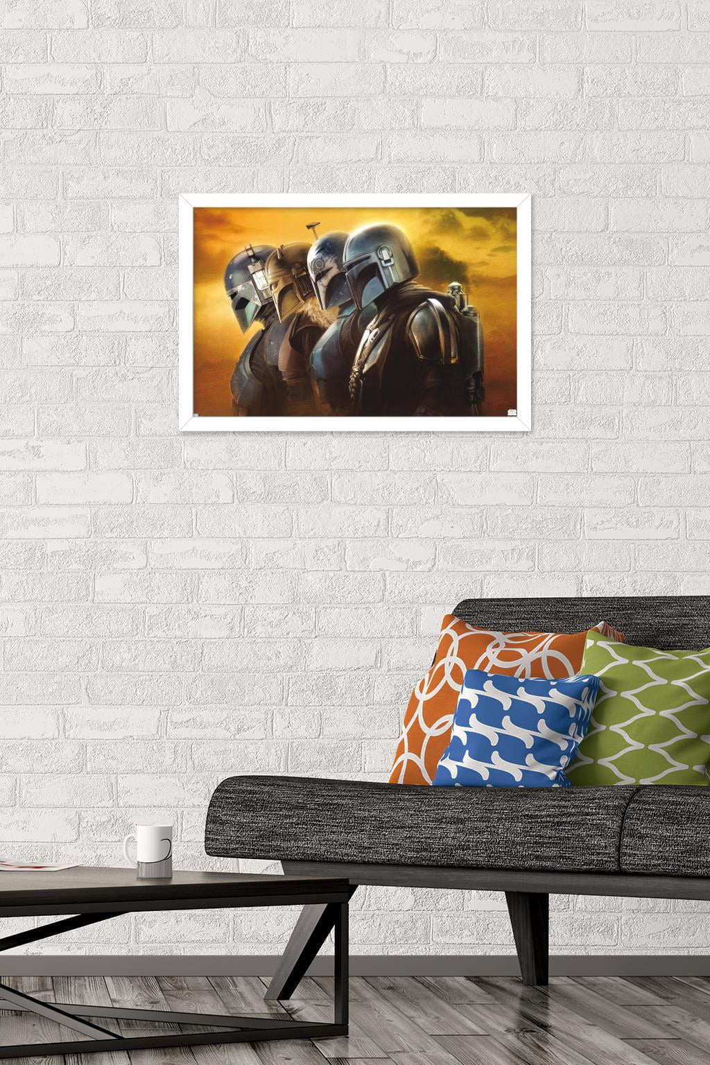 Star Wars: The Mandalorian Season 3 - Helmets Wall Poster, 14.725" x 22.375" Framed