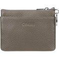 thumbnail image 2 of LAICAIW Women's Genuine Leather Coin Purse Mini Pouch Change Wallet with Keychain, Grey, 2 of 7