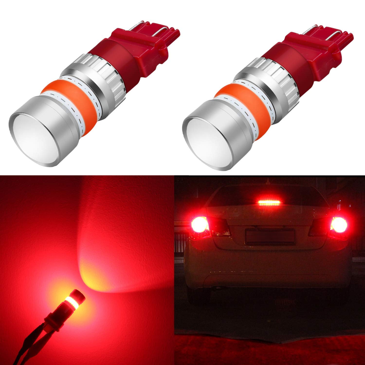 Red Lighting 3157K LED Brake Tail Rear Turn Signal Blinker Light Bulb Lamp