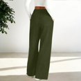 thumbnail image 6 of Women's High Waisted Jeans, Straight Leg Elastic Waist Pull On Jeans, Stretchy Relaxed Fit Denim Pants with Pockets, Fashion Casual Jeans for Daily Wear Green XXXL, 6 of 8