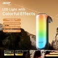 thumbnail image 3 of Acer Outdoor Portable Speakers Bluetooth Wireless Loud Speaker with Bass LED Light Waterproof,Blue, 3 of 11