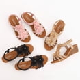 thumbnail image 4 of Zapatos romanos de cuña para mujer, sandalias de vacaciones con flores Retro bohemias de verano, zapatos de mujer de talla grande, 4 of 5