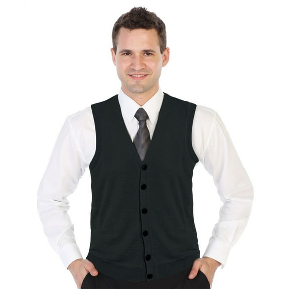 Gioberti Mens V-Neck Button Down Knitted Cardigan Vest
