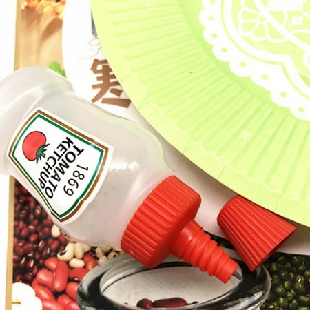 Lubelski 2 pièces 25 ml créatif vinaigrette Sauce bouteille ergonomique  étanche en plastique sauce tomate bouteille pour la maison