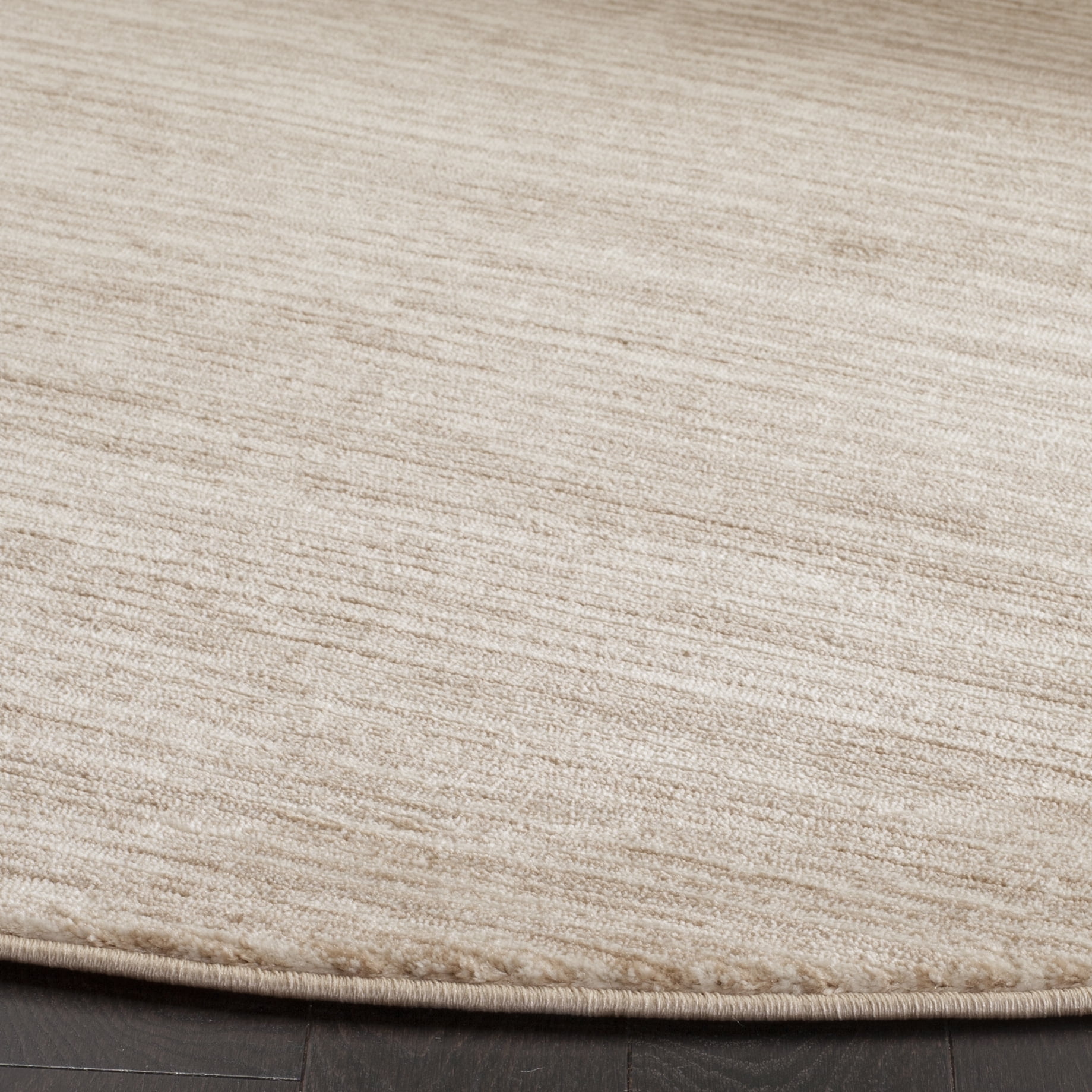 SAFAVIEH Vision Adrasteia Overdyed Solid Area Rug, Cream, 9' x 9' Round - Large - Modern Design, Creme, Non-Shedding & Easy Cleaning, Ideal for Living Room, Bedroom, Dining Space