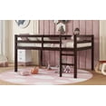 thumbnail image 5 of Full Rubber Wood Loft Bed with Ladder,Espresso, 5 of 9