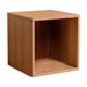 thumbnail image 2 of Estantería apilable con forma de cubo para almacenamiento, organizador de ar, estantería estrecha y abierta para espacios pequeños (montaje sin herramientas, marrón), 2 of 6