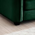 thumbnail image 4 of Corduroy Ottoman Footstool for 2, 3, or 4-Seater Sofas – Green Fabric, Retro-Modern Design & Ergonomic Comfort, 4 of 8