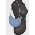 thumbnail image 5 of Double Chain Strap Quilted Denim Shoulder Bag, 5 of 5