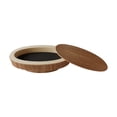 thumbnail image 6 of Noble House Leigh 47" Oval Coffee Table with Hidden Storage, Solid Wood Veneer Fluted Accent Tea Table, Natural, 6 of 13