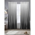 thumbnail image 3 of Black White Semi Sheer Curtains 108 Inch Length 2 Panels Set, Ombre Gradient Striped Minimalist Texture Sheer Kitchen Curtain Privacy Voile Window Curtain for Living Room Bedroom Rod Pocket Drapes, 3 of 7