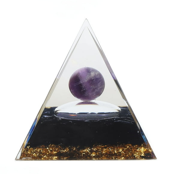 Positive Energy Pyramid 6cm Star Sky Tai Chi Healing Crystal Pyramids for Reduce Stress Yoga