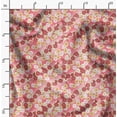 thumbnail image 2 of Soimoi Lightweight Cotton Voile Fabric, Orange- Floral Print, Unstitched Material- 42 Inch Width, Ideal For Making Summer Dresses, Blouses, Scarves, Sheer Curtains, Garment Linings, 1 Yard, 2 of 6