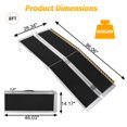thumbnail image 2 of Portable Wheelchair Ramp, Wheel Chair Ramps for Homes withTransi-tionPlate, Aluminum Wheelchair Ramp with Non-Skid Surface and Reflective Strips, Weight Capacity Up to 600 Lbs, 2 of 6
