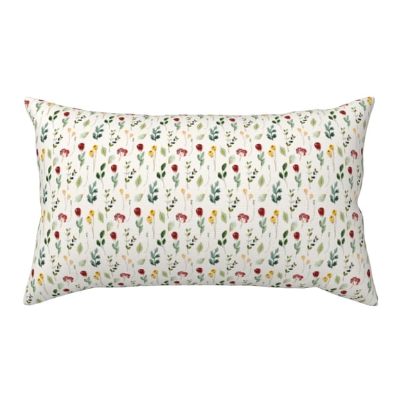 Rateoe Standard Pillowcases 20x36 Inches Mini Wildflower Watercolor Pattern Printed Pillow Covers with Envelope Closure(Pillows are not Included)