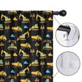 thumbnail image 4 of Blackout Kids Curtains,Cartoon Construction Vehicles Clouds Black Pattern Childrens Insulated Curtains Set Of 2,Bedroom Essentials,Toddler Room Decor 42"x54", 4 of 5