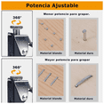 thumbnail image 3 of Kit Engrapadora  Bloosom Tipo Pistola Para Tapiceria, 9000 Grapas,guantes Plata, 3 of 4