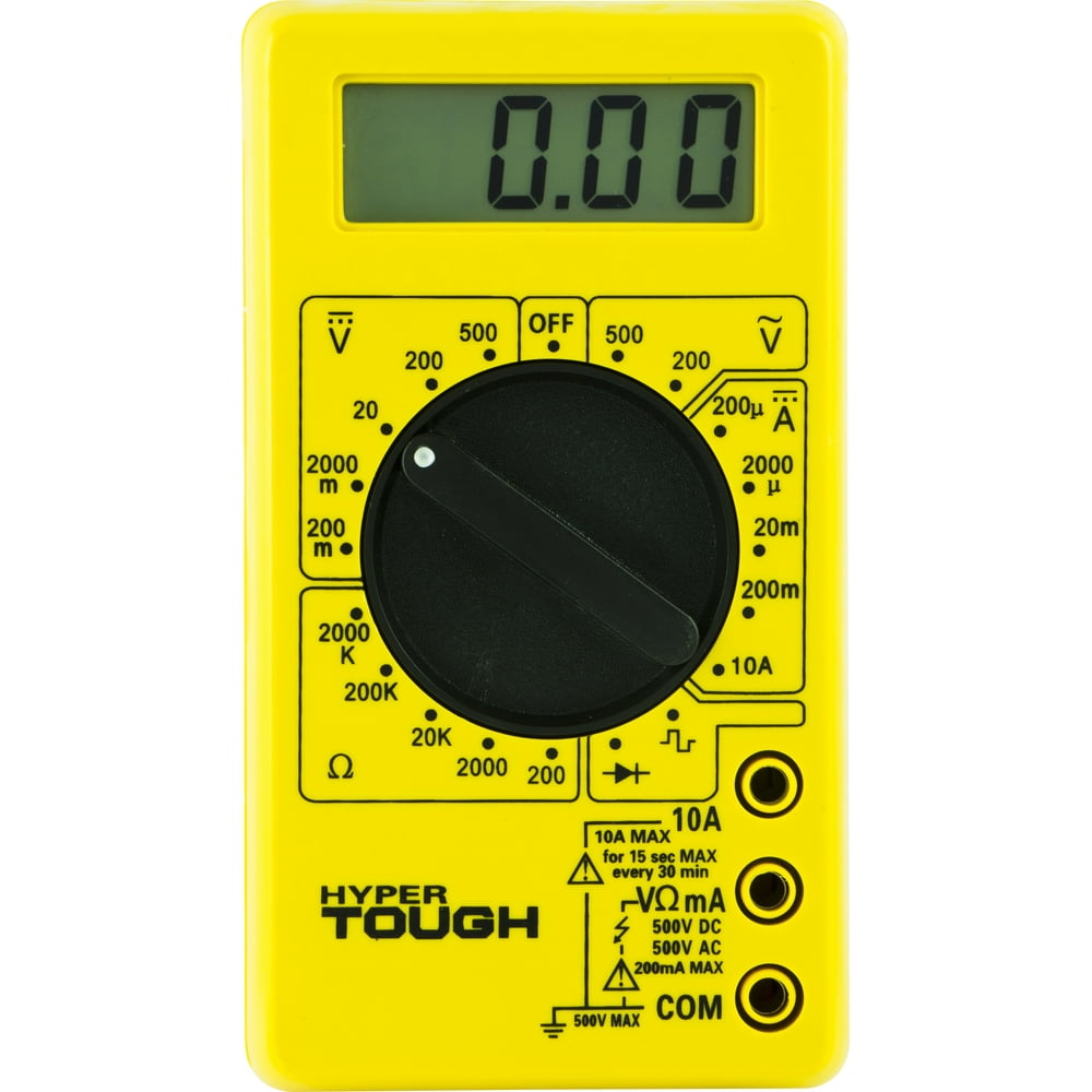 Hyper Tough Digital Multimeter, 17Range, 34371