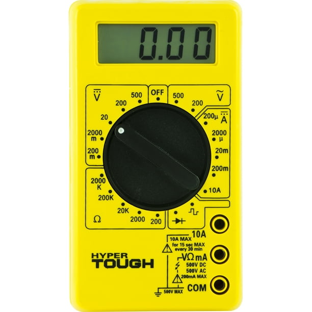 Hyper Tough Digital Multimeter, 17Range, 34371