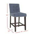 thumbnail image 5 of SAFAVIEH Nikita 26.5 in. H Modern Counter Stool with Ring, Navy, Set of 2, 5 of 7