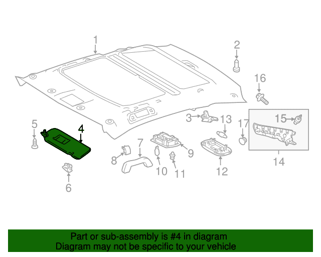 TOYOTA Genuine 74320-21210-B2 Visor Assembly