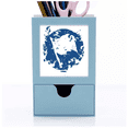 thumbnail image 1 of Blue Flag Design Round Illustration Pattern Desk Supplies Organizer Pen Holder Card, 1 of 3