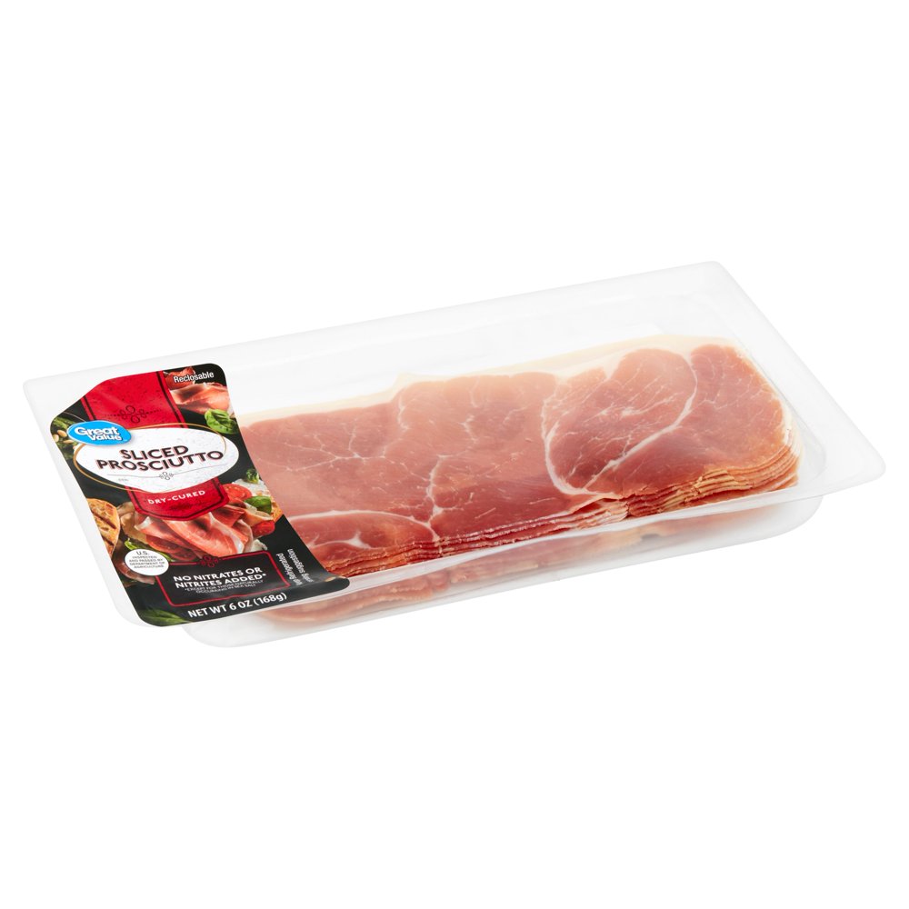 Great Value DryCured Sliced Prosciutto, 6 oz