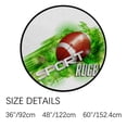 thumbnail image 2 of Coolnut Round Rugs for Living Room, Pattern Design With Rugby Ball Non-Slip Coral Velvet Long Runner Rugs, Washable Water Absorbent Mat Carpet for Bedroom Kitchen Kids Room, 2 of 6